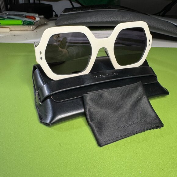 ISABEL MARANT Ely hexagonal sunglasses White main image 6